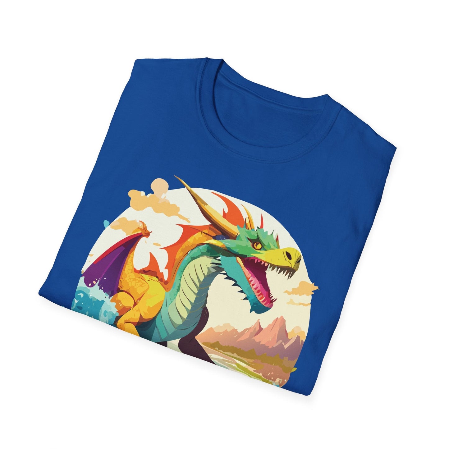 Dragon T Shirt Unisex Animal Print Dragon Shirt Gildan Softstyle Cotton Tee 64000
