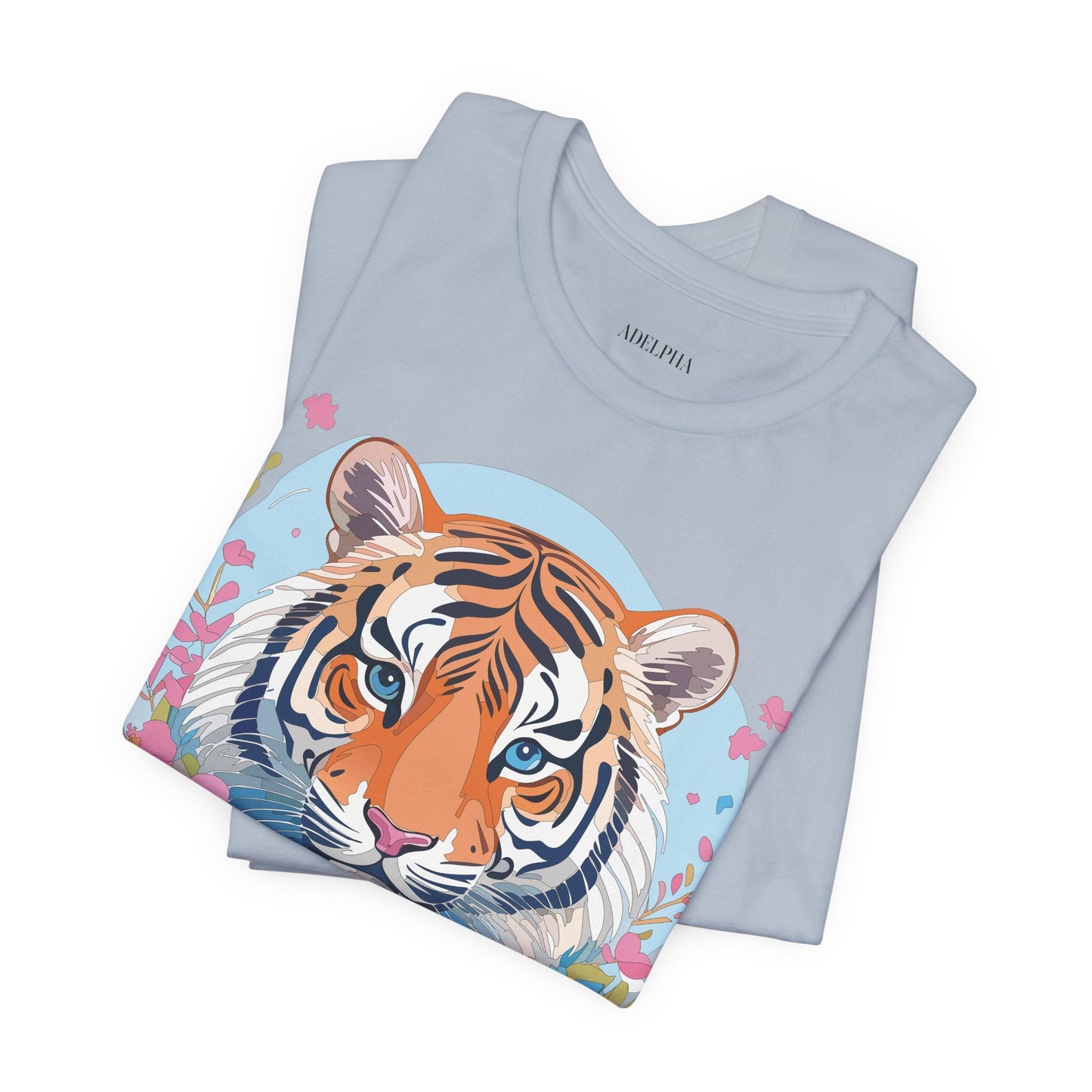 Tiger Graphic Tee by Adelpha Unisex Vintage Inspired Artwork Short Sleeve Shirt Edition