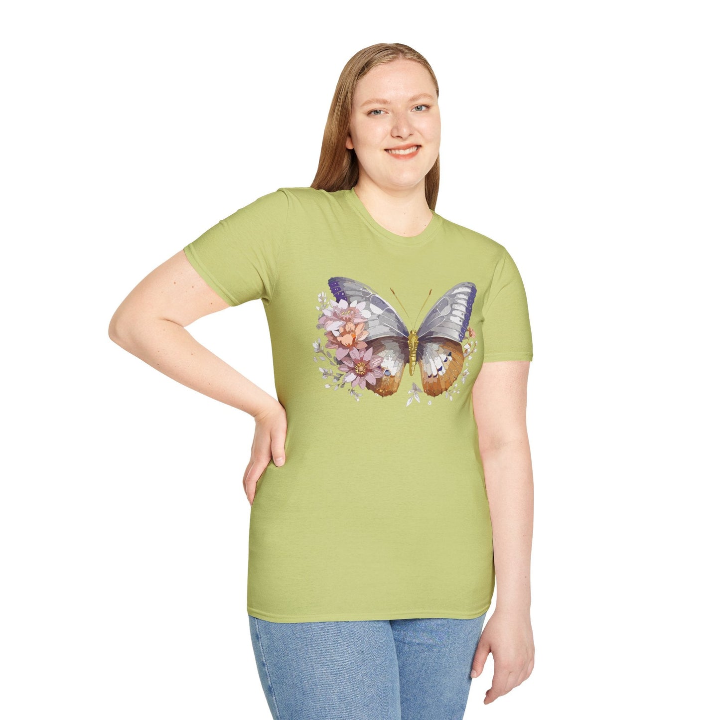 Butterfly Shirt Unisex T Shirt 100 Percent Ring Spun Cotton Gildan Softstyle Tee