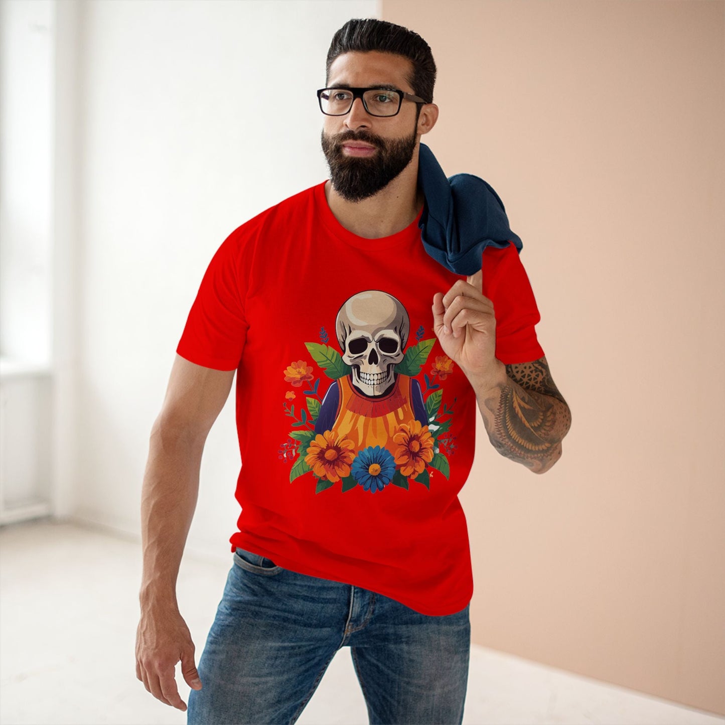 Retro2Nova Skull Shirt Unisex Skeleton Tee Premium Cotton Art Design Original Artwork Collection