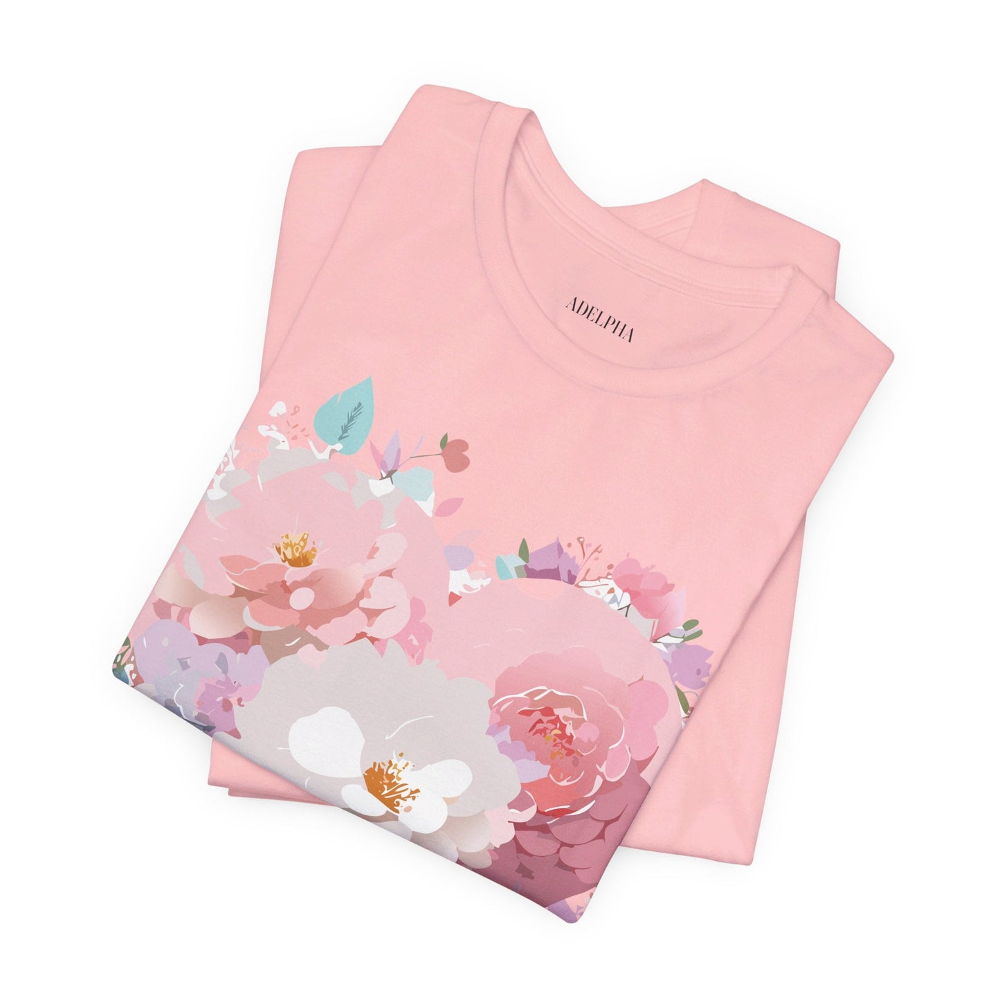 Valentine Day Graphic Unisex 100 Cotton Vintage Artwork with Love and Flower Design Tee 35
