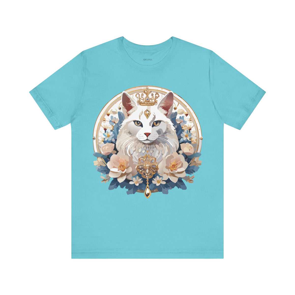 Medallion Graphic Unisex Cotton Bella+Canvas Tee with Floral Art Design m61