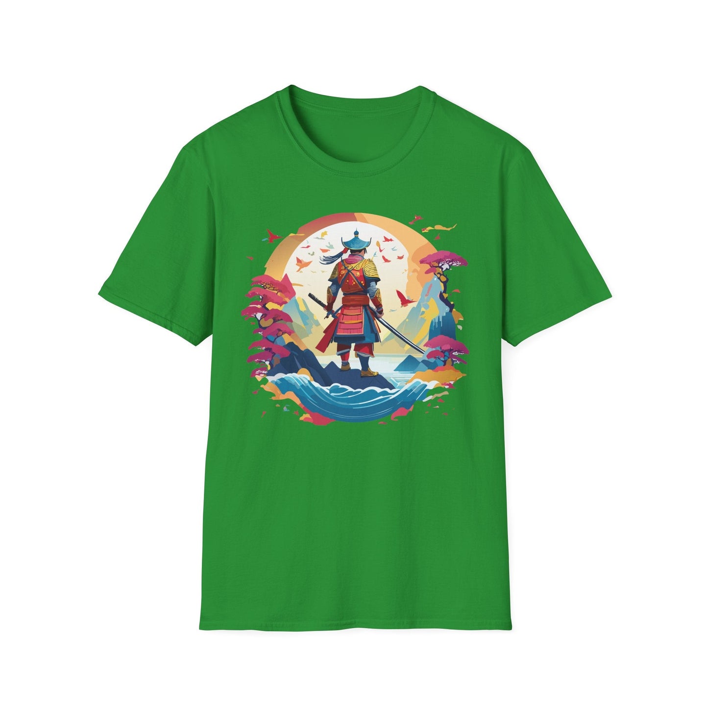 Samurai Shirt Unisex Tee Made With 100 Percent Ring Spun Cotton Soft Durable Comfort Gildan 64000