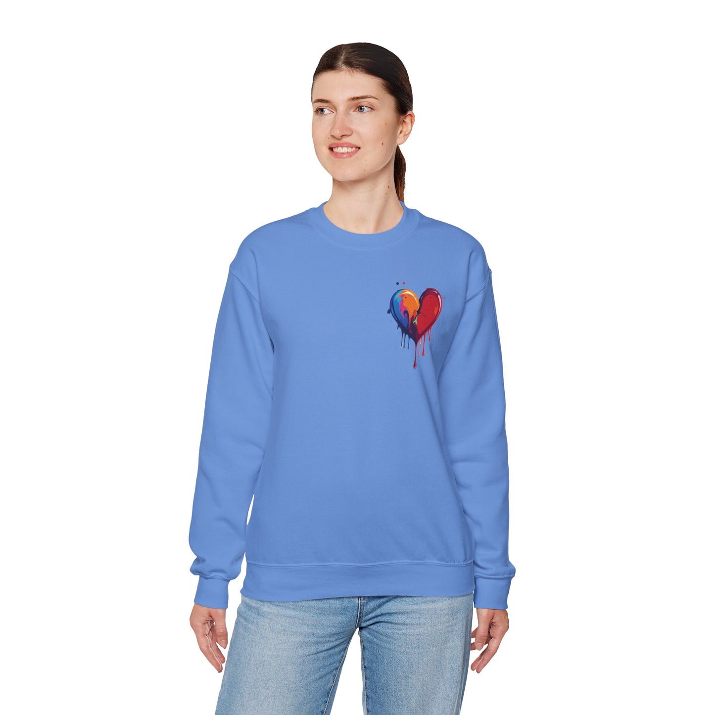 Small Bleeding Heart Sweatshirt, Small Heart Sweatshirt, Valentine's Day Sweatshirt, Heart Sweatshirt 117