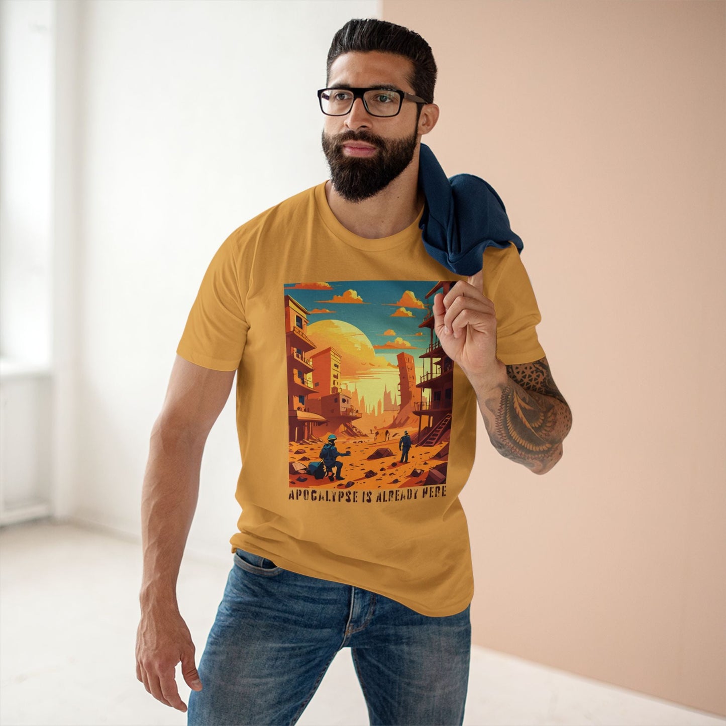 Cataclysm Doomsday Shirt Unisex Premium Cotton Tee With Original Art From Retro2Nova Art Collection