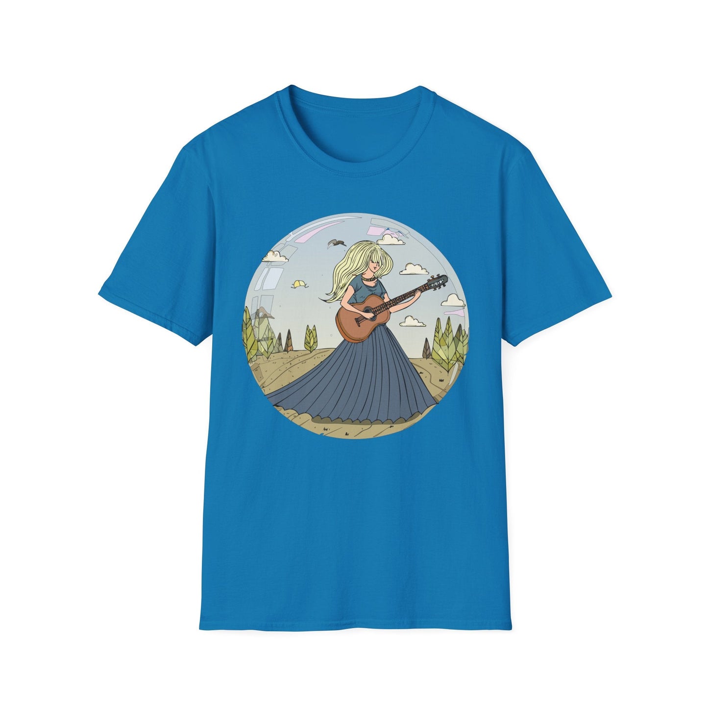 Womens Graphic T Shirt Art Design Tee Softstyle Cotton Ring-Spun Unisex Short Sleeve