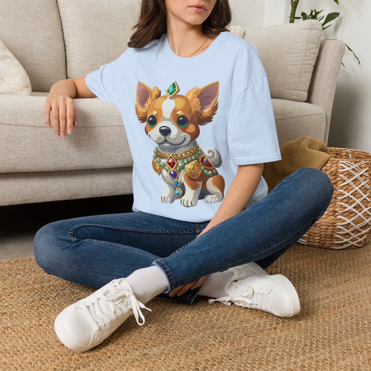 Corgi Prince T-Shirt — Cute Royal Dog Graphic Design Unisex 100 Cotton Gildan T-Shirt