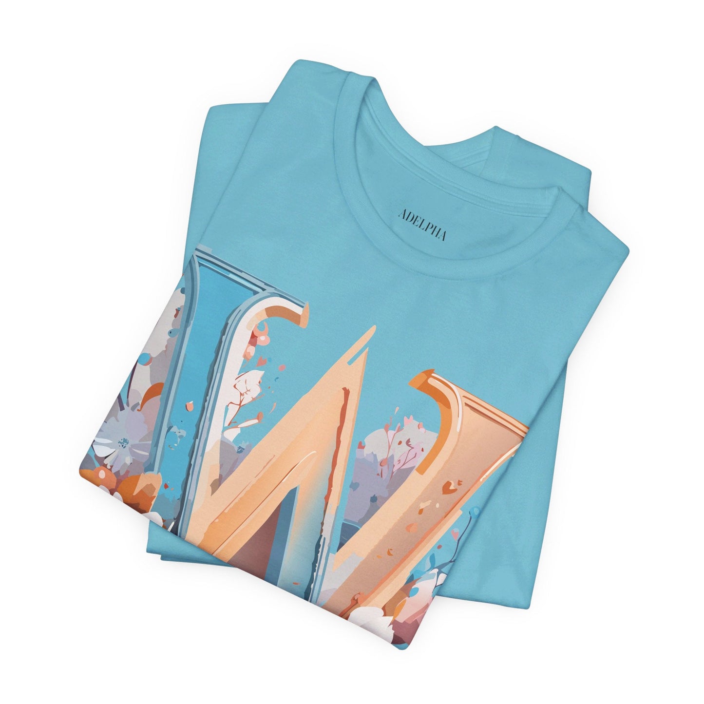Letter W Shirt Graphic Tee Unisex Adelpha Vintage Inspired Art Design Short Sleeve