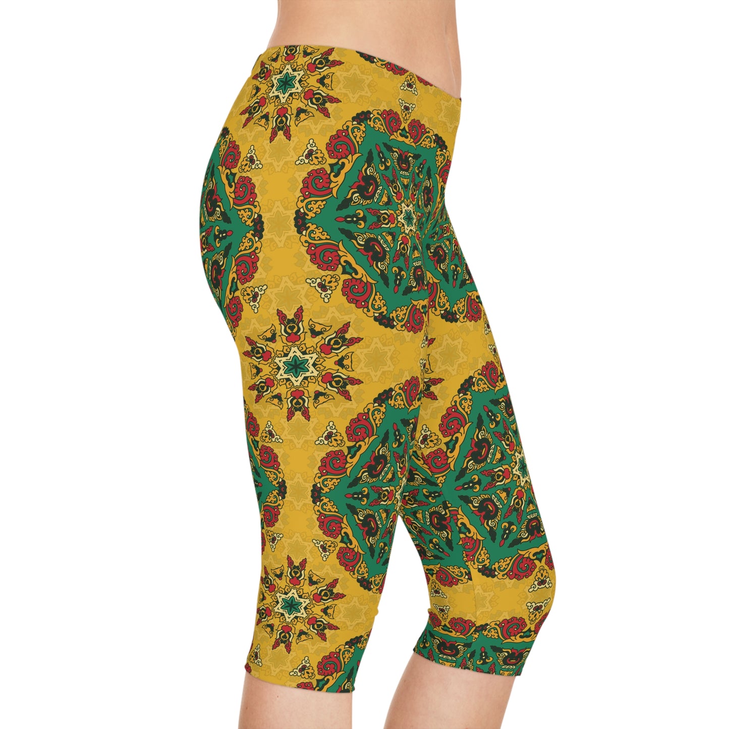 Leggings capri con estampado tradicional