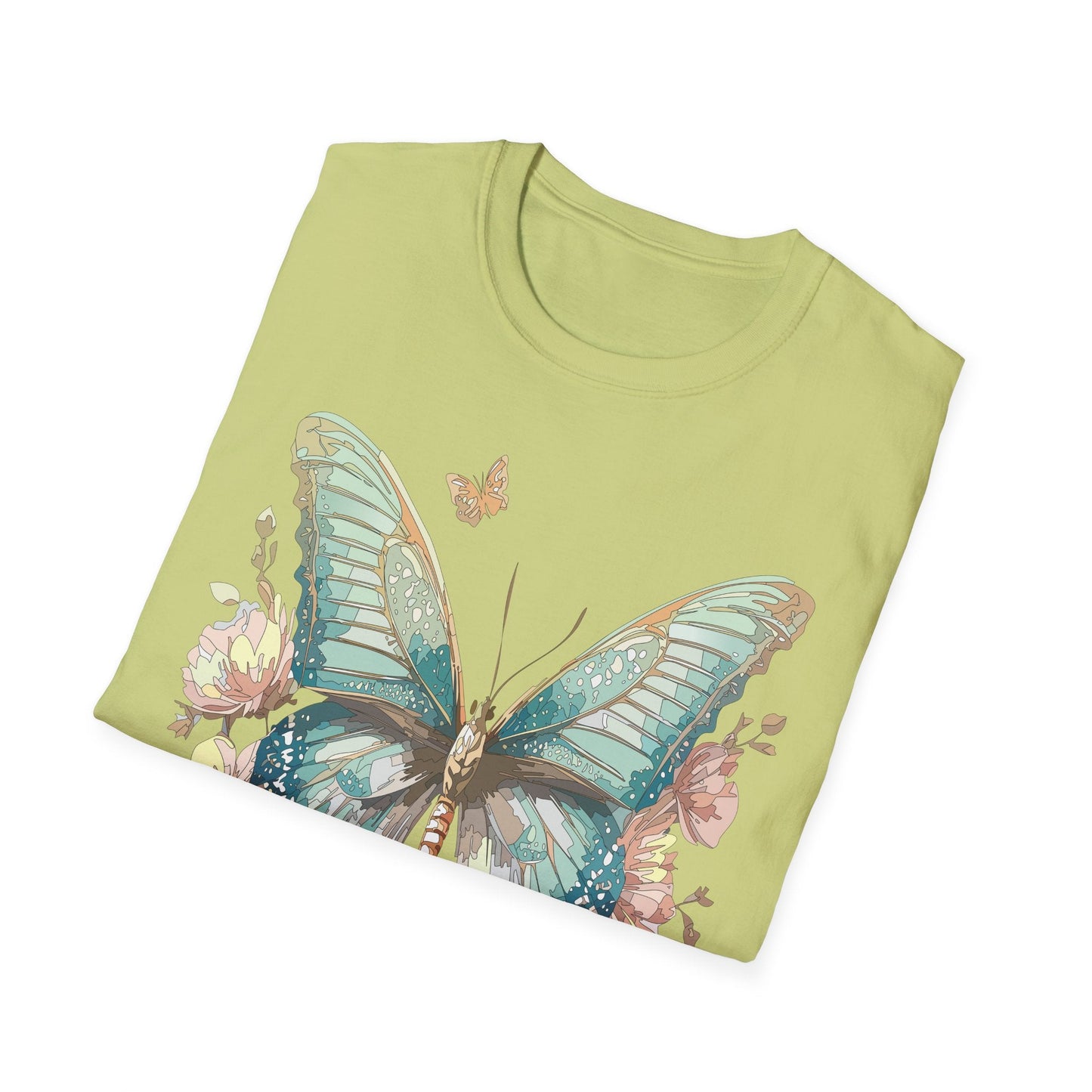 Butterfly Print Unisex T Shirt Monarch Design Softstyle 64000 Gildan Cotton Tee Quality