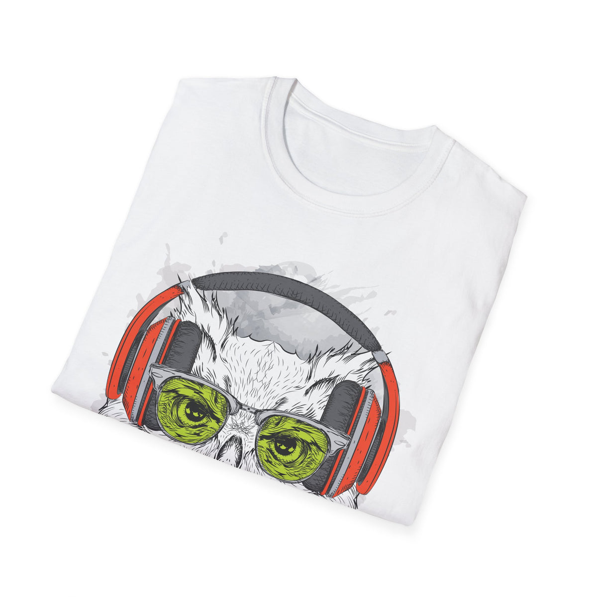 Music Owl T-Shirt Unisex Cotton Short Sleeves I love Music Graphic Tee