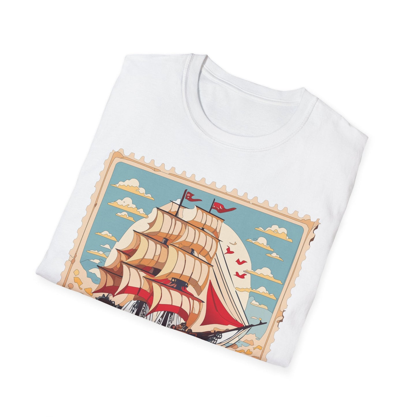 Ship T Shirts Frigate T Shirts Vessel Tee Shirt Unisex Softstyle Gildan 64000 Cotton Tee
