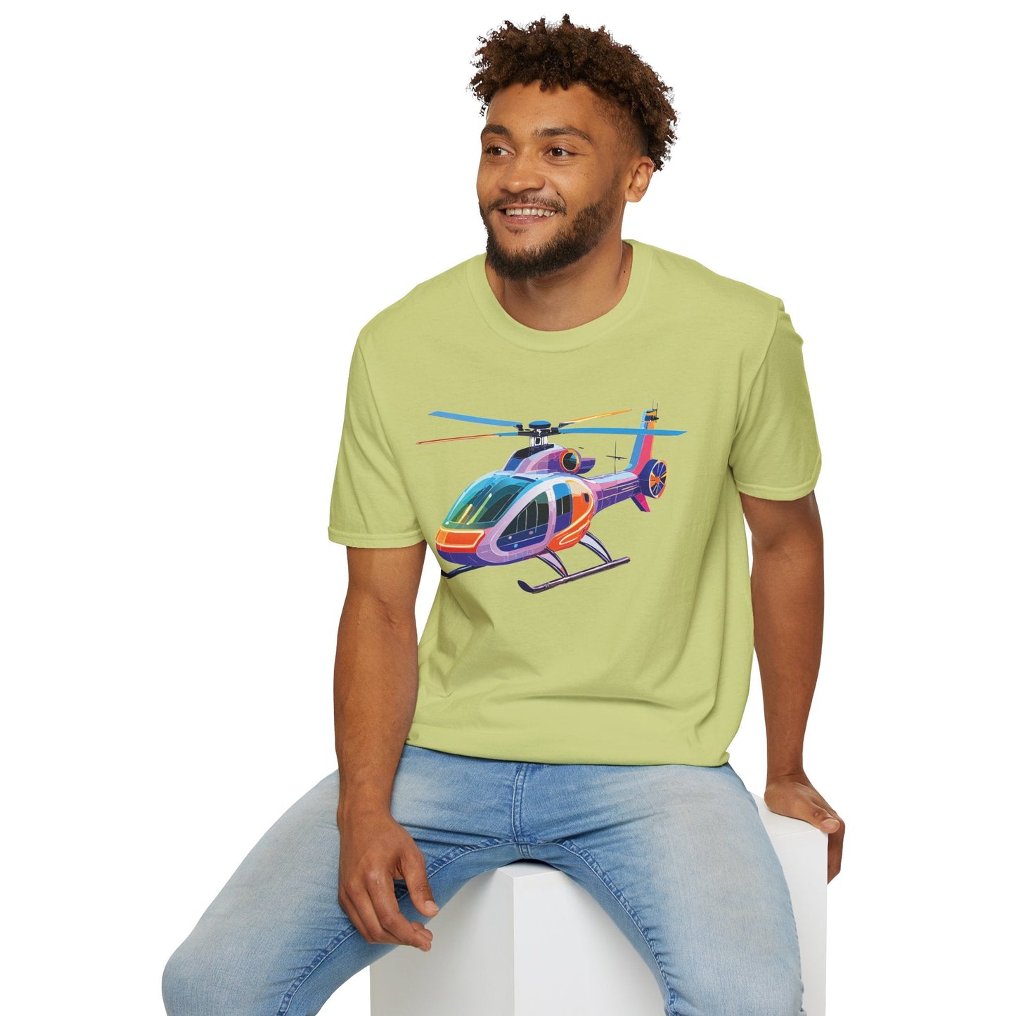 Chopper Helicopter Shirt Unisex T Shirt Softstyle 64000 100 Percent Ring Spun Cotton