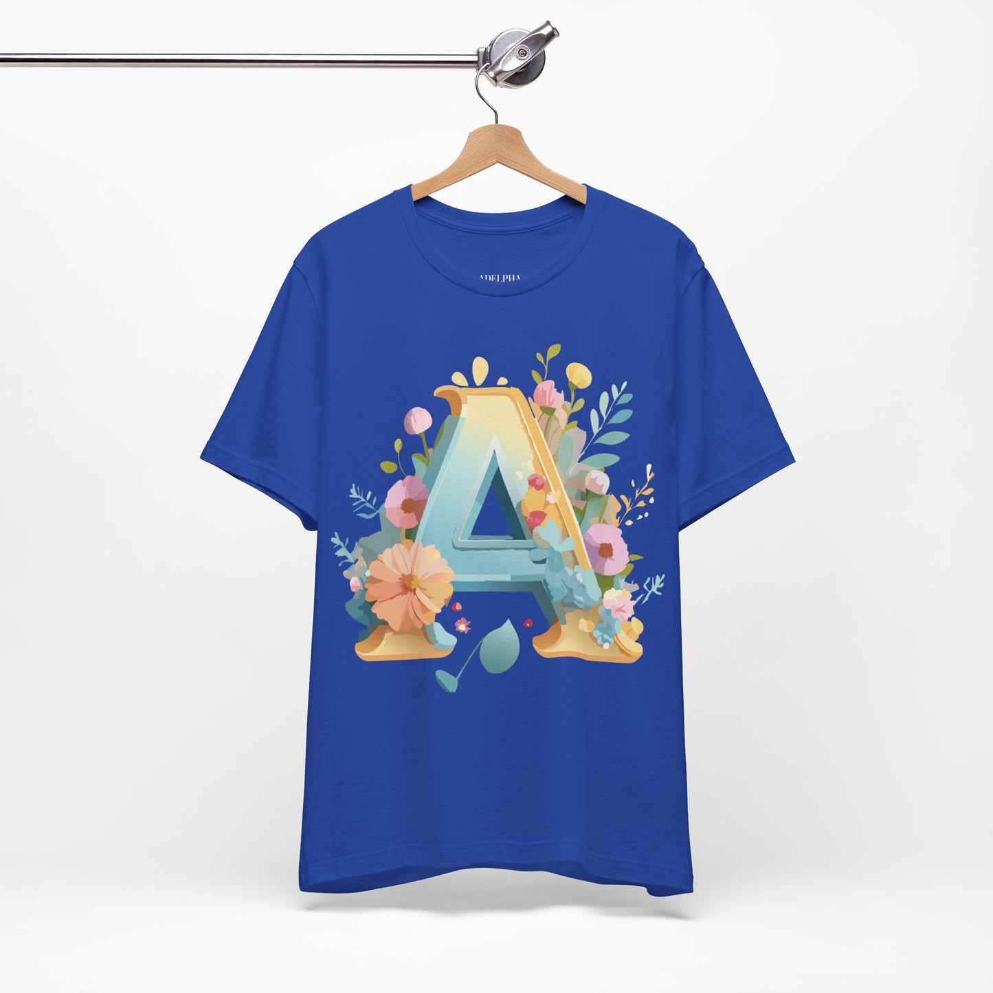 Letter A Shirt Graphic Tee Unisex Jersey Short Sleeve Adelpha Vintage Inspired Art Design