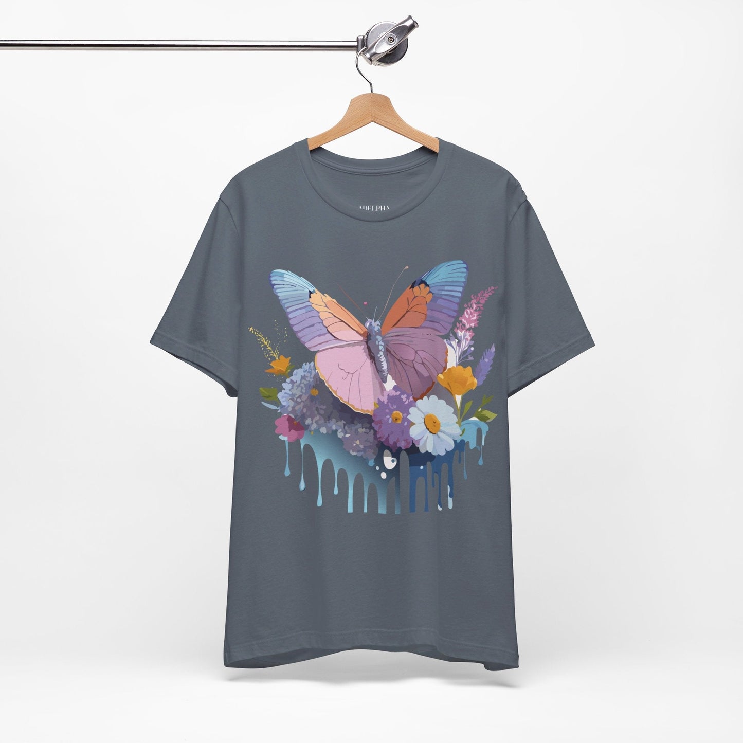 Butterfly Graphic Tee Unisex Short Sleeve Vintage Inspired Art Adelpha