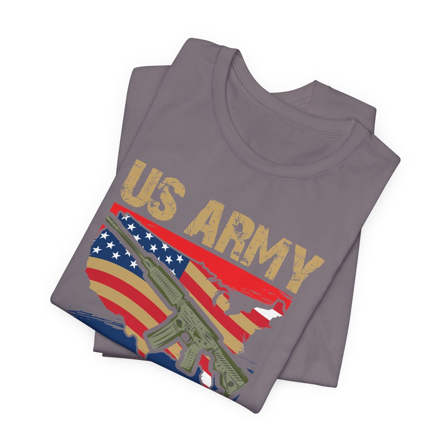 Army Veteran Patriotic Graphic Design Unisex Cotton T-Shirt v17