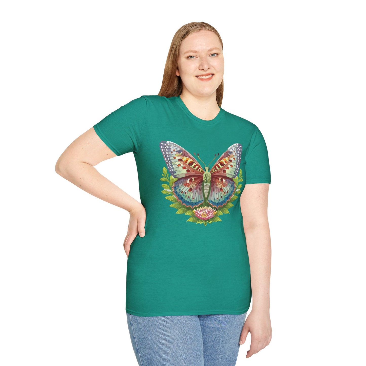 Butterfly Shirt Unisex T Shirt Gildan Softstyle 64000 Breathable Ring Spun Cotton Monarch Tee