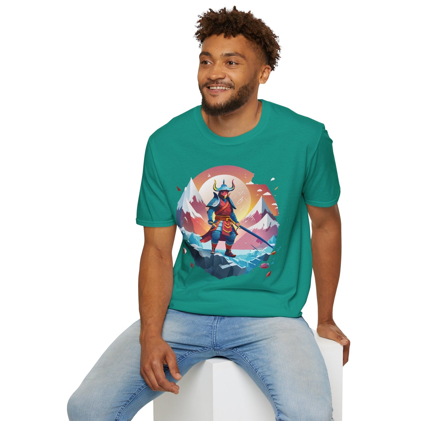 Samurai Style T Shirt Unisex Softstyle 64000 100 Percent Ring Spun Cotton Comfortable Tee