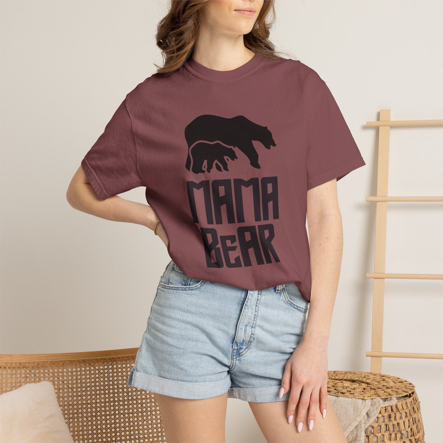 Mama Bear Mom T-shirt Mother's Day Mama Tee Unisex Comfort Colors Garment-Dyed Cotton h12