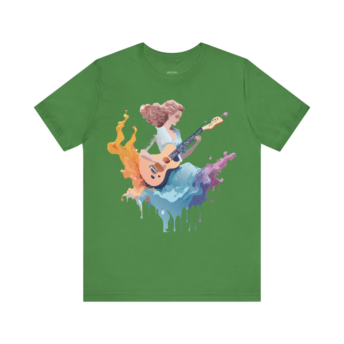 Music Graphic Unisex Cotton Bella+Canvas Tee with Art Design n151