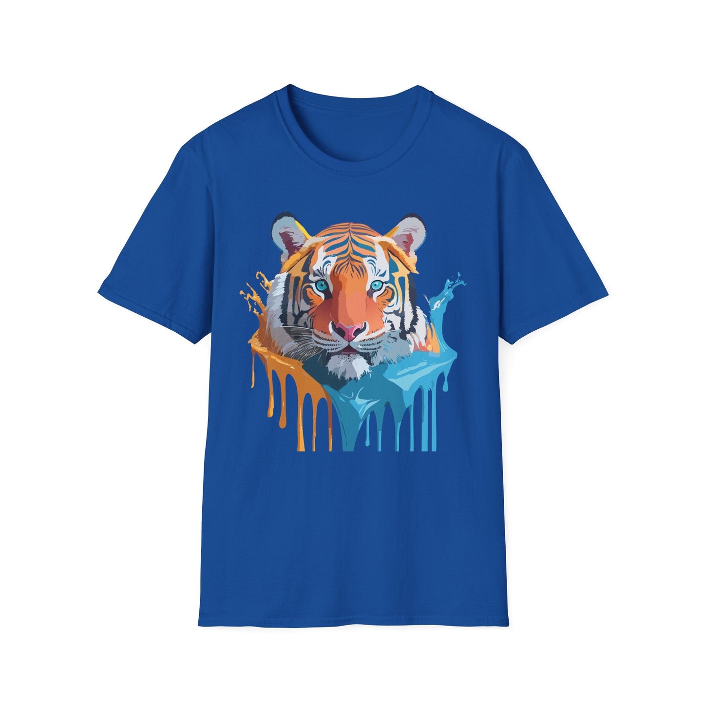 Tiger Shirt Unisex Animal Tee Ring Spun Cotton Gildan Softstyle Short Sleeve