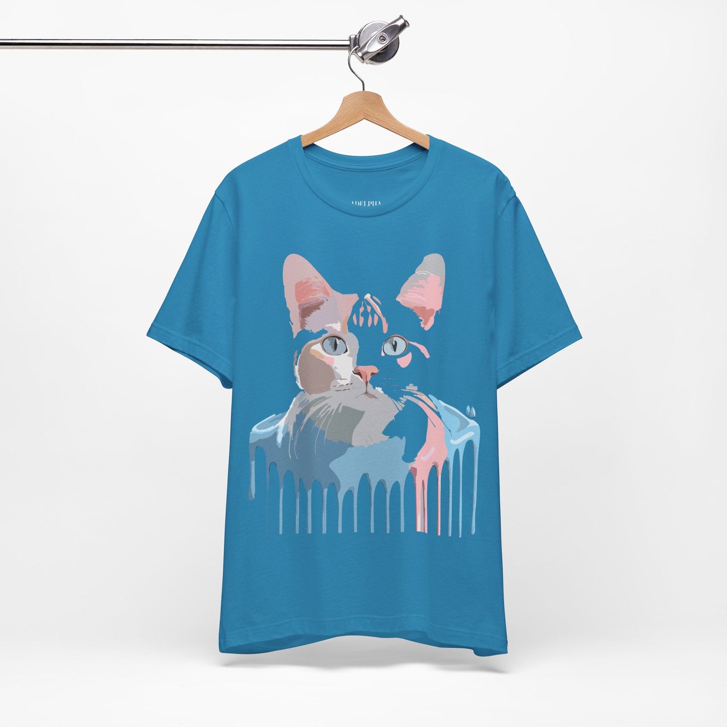 Cat Graphic T Shirt Unisex Short Sleeve Tee Vintage Inspired Artwork Adelpha