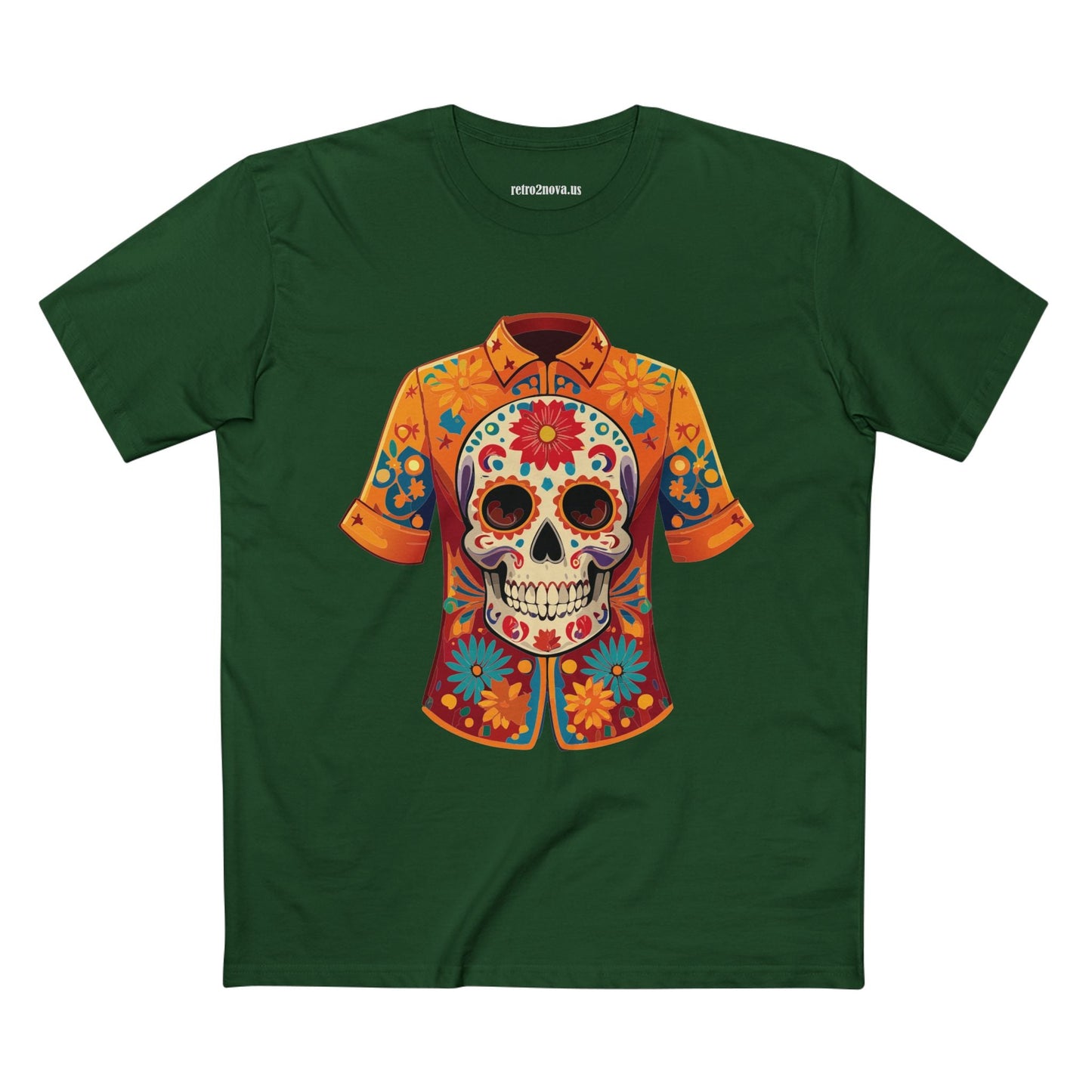 Skull Shirt Skeleton Shirt Unisex Premium Cotton Tee With Original Art Design Retro2Nova