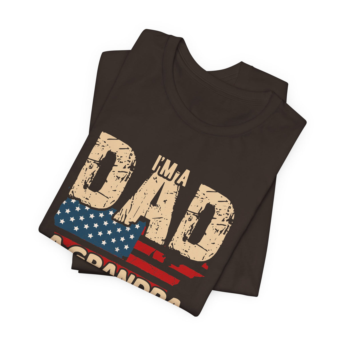 I'm a Dad a Grandpa and a Vietnam Veteran T-Shirt American Flag Patriotic Unisex Cotton Tee v3