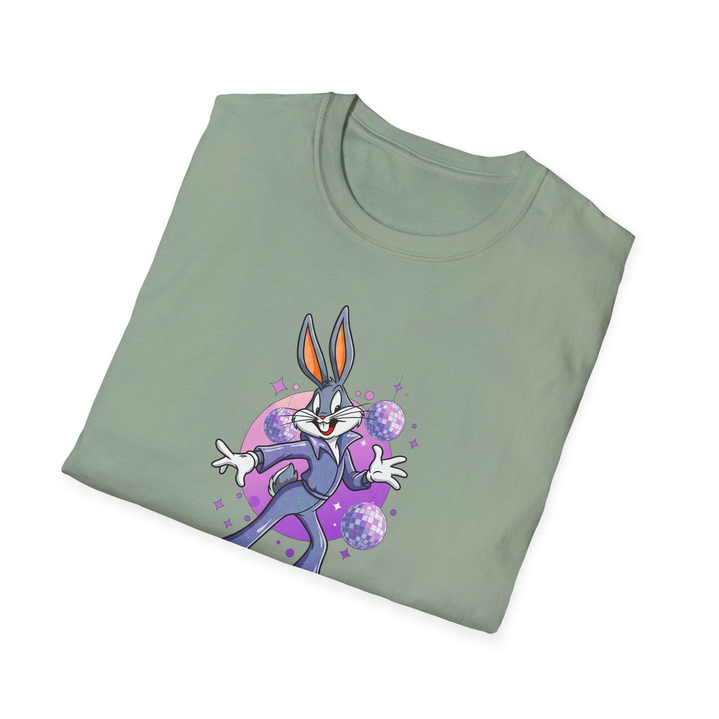 Cartoon Bunny Graphic Unisex Cotton Animal Animation Artwork Design Tee 5