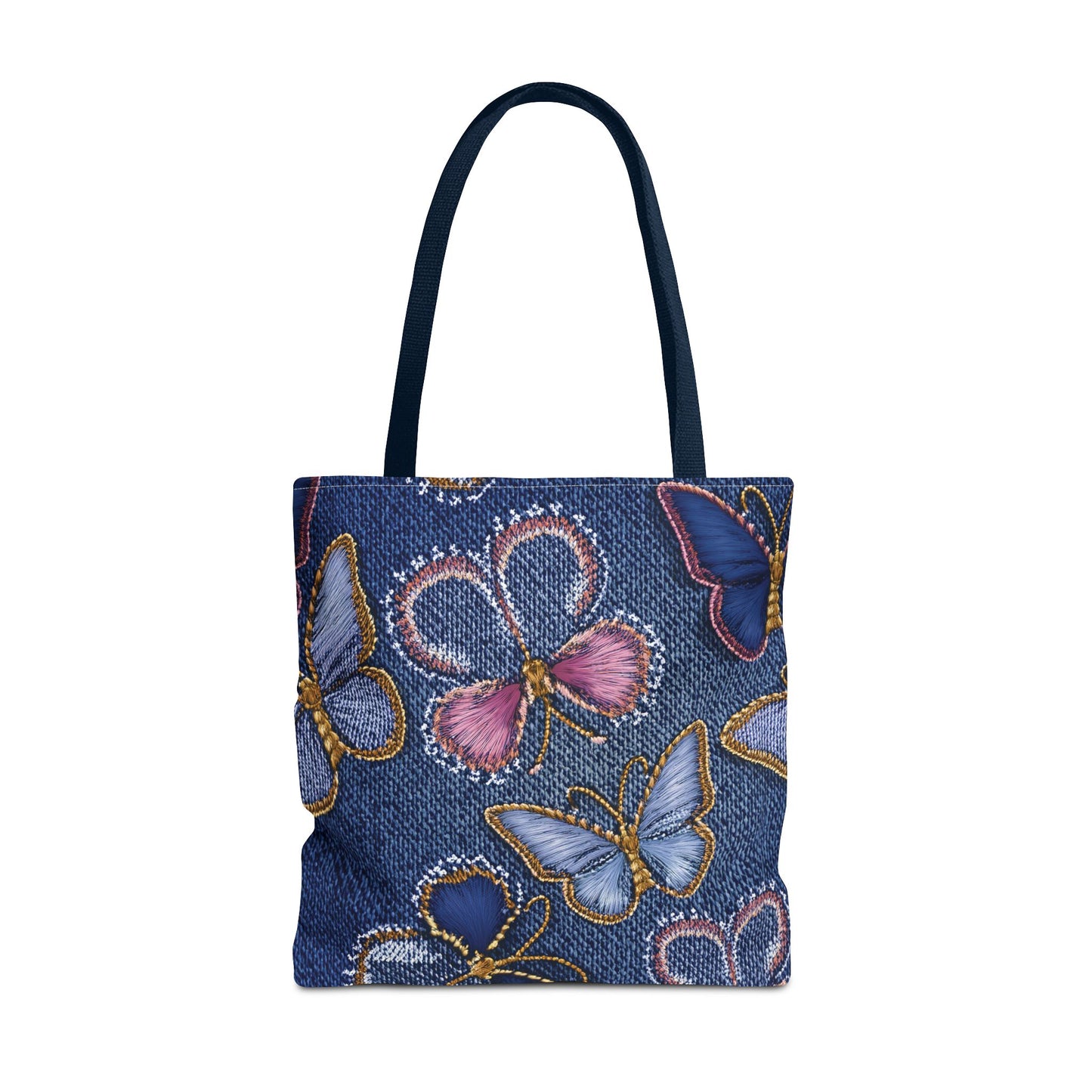 Denim Fabric Imitation Print Unisex Canvas Bag Poly Spun 3 Sizes Tote Bag 179