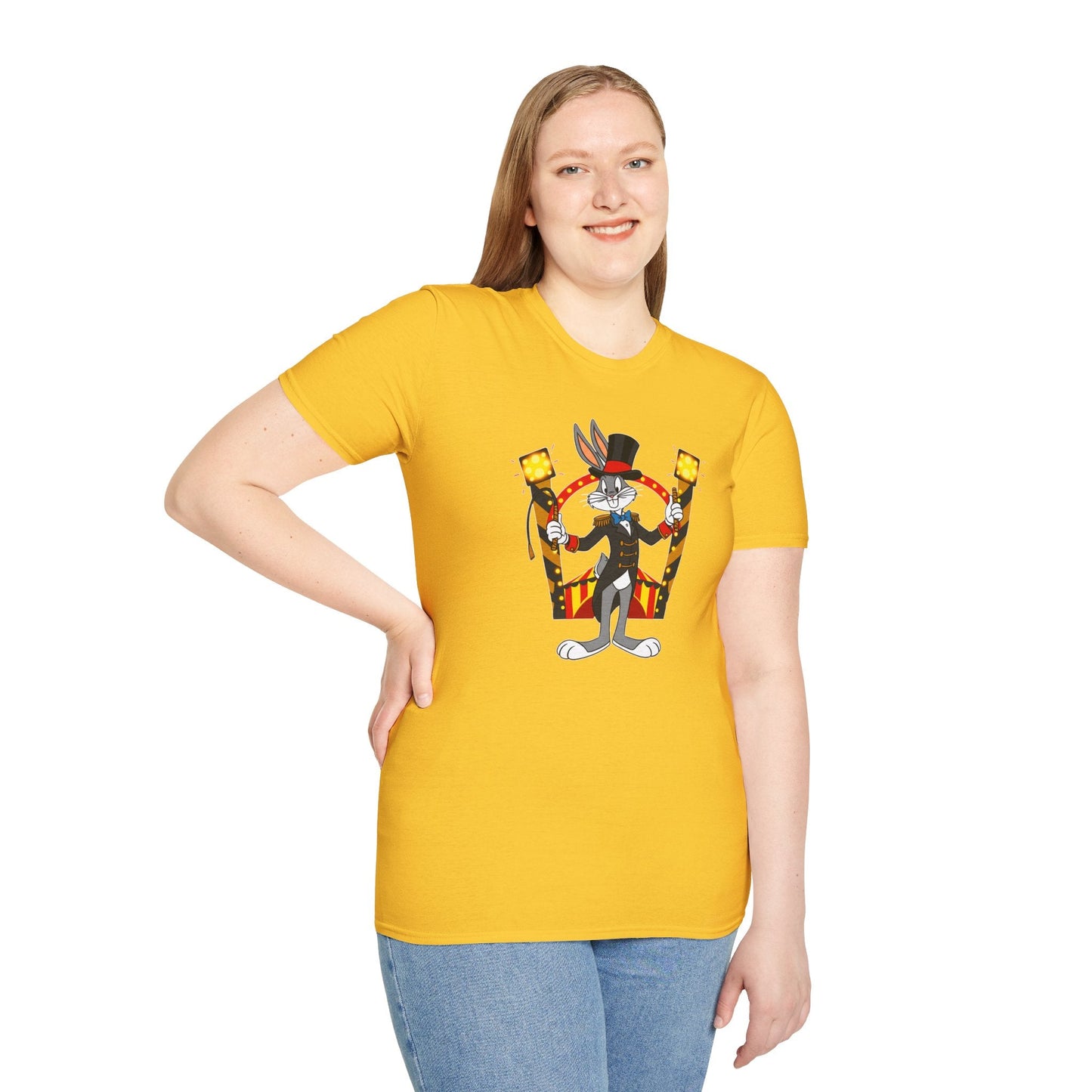 Bugs Bunny T Shirt Unisex Cartoon Tee Gildan Softstyle 64000 Tee Comfort Cotton Fabric
