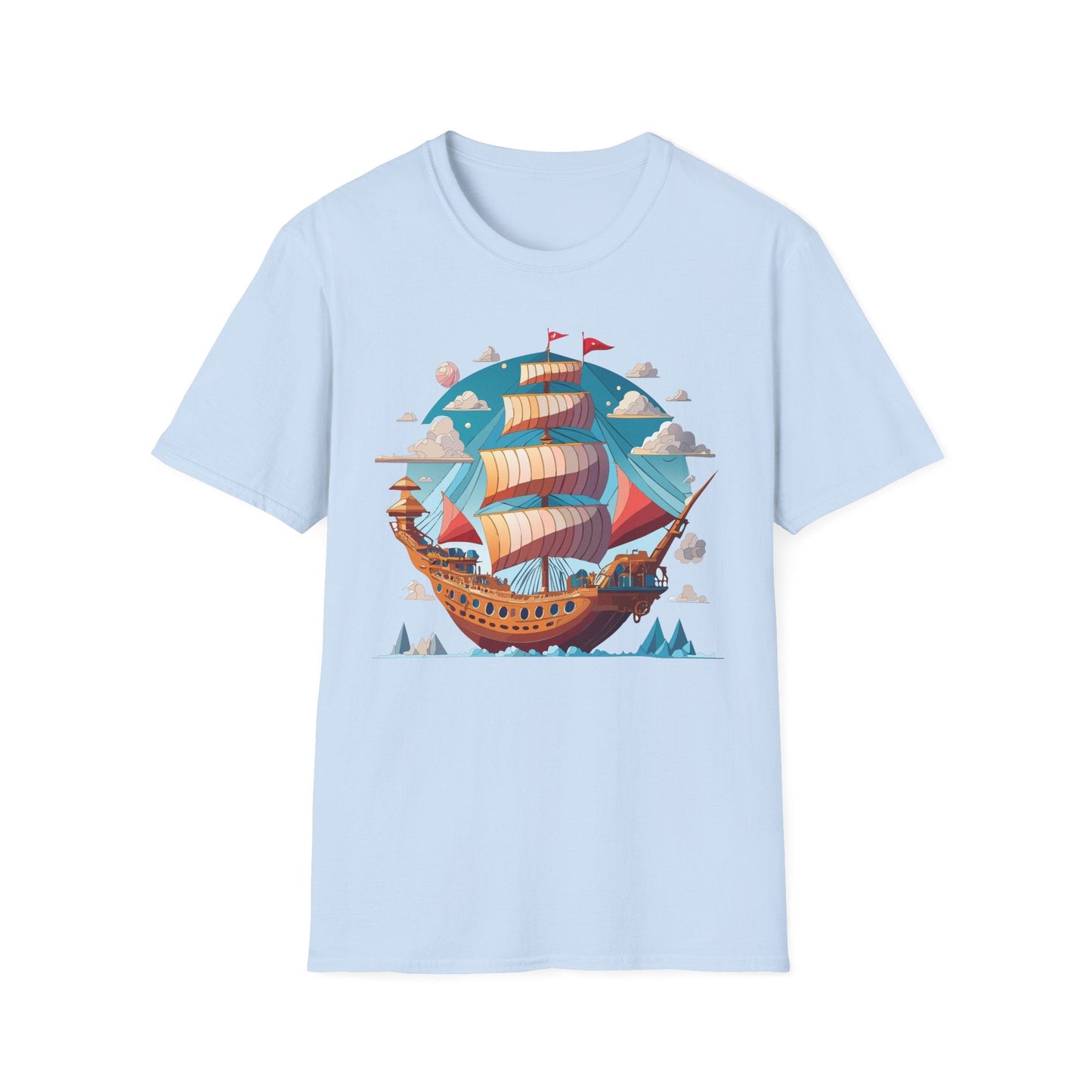 Ship T Shirts Frigate T Shirts Vessel Tee Shirt Unisex Softstyle Cotton Tee Gildan Softstyle 64000
