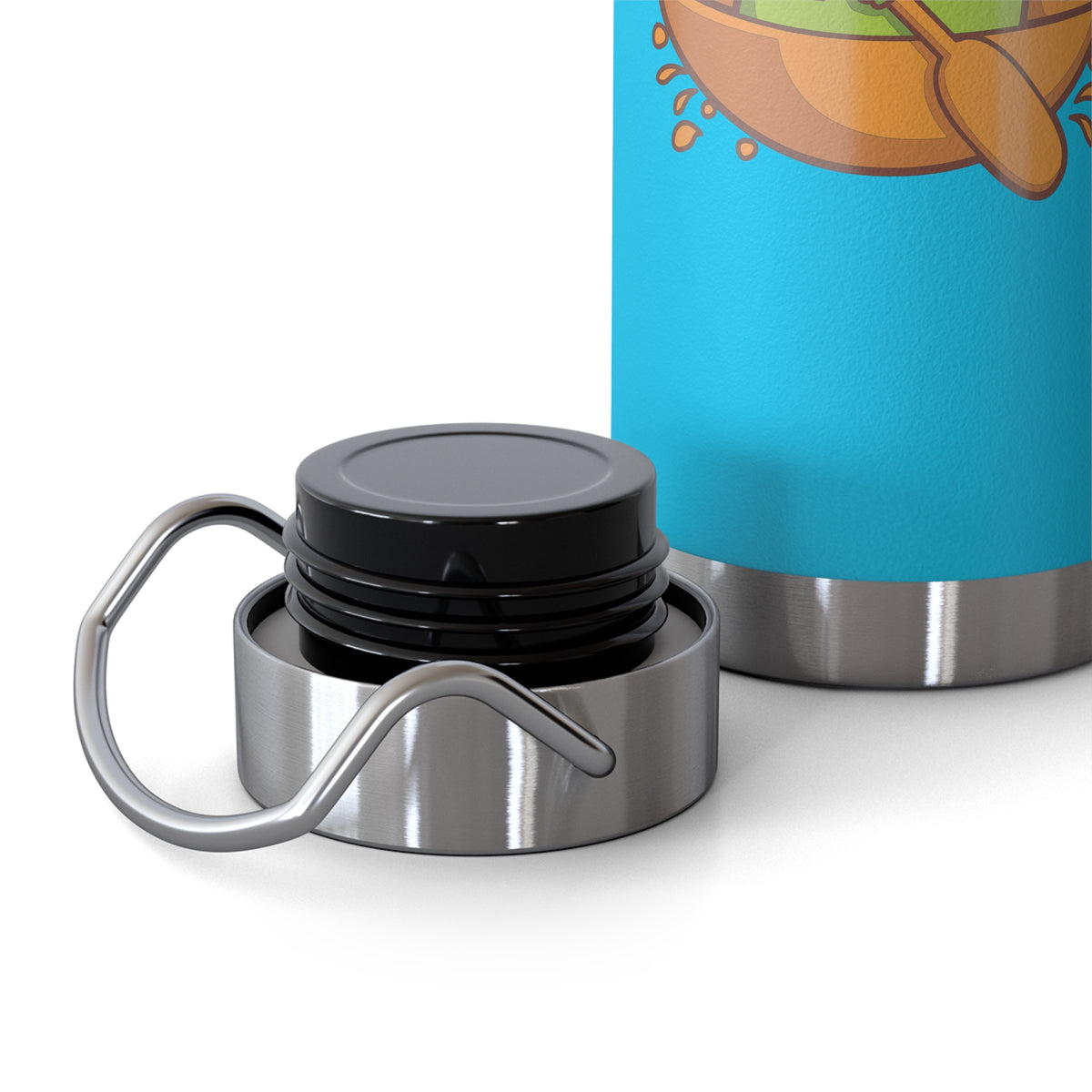 22oz Copper Insulated Water Bottle with Cartoon Design - CV76