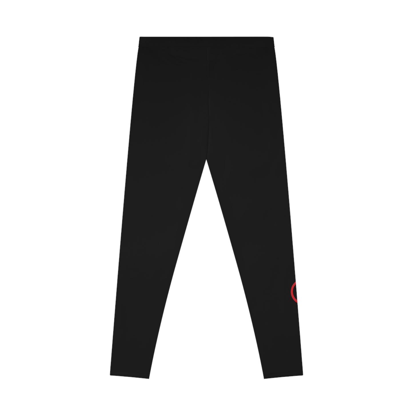 Funny Red Face Black Leggings, Black Yoga Pants, Funny Face Leggings