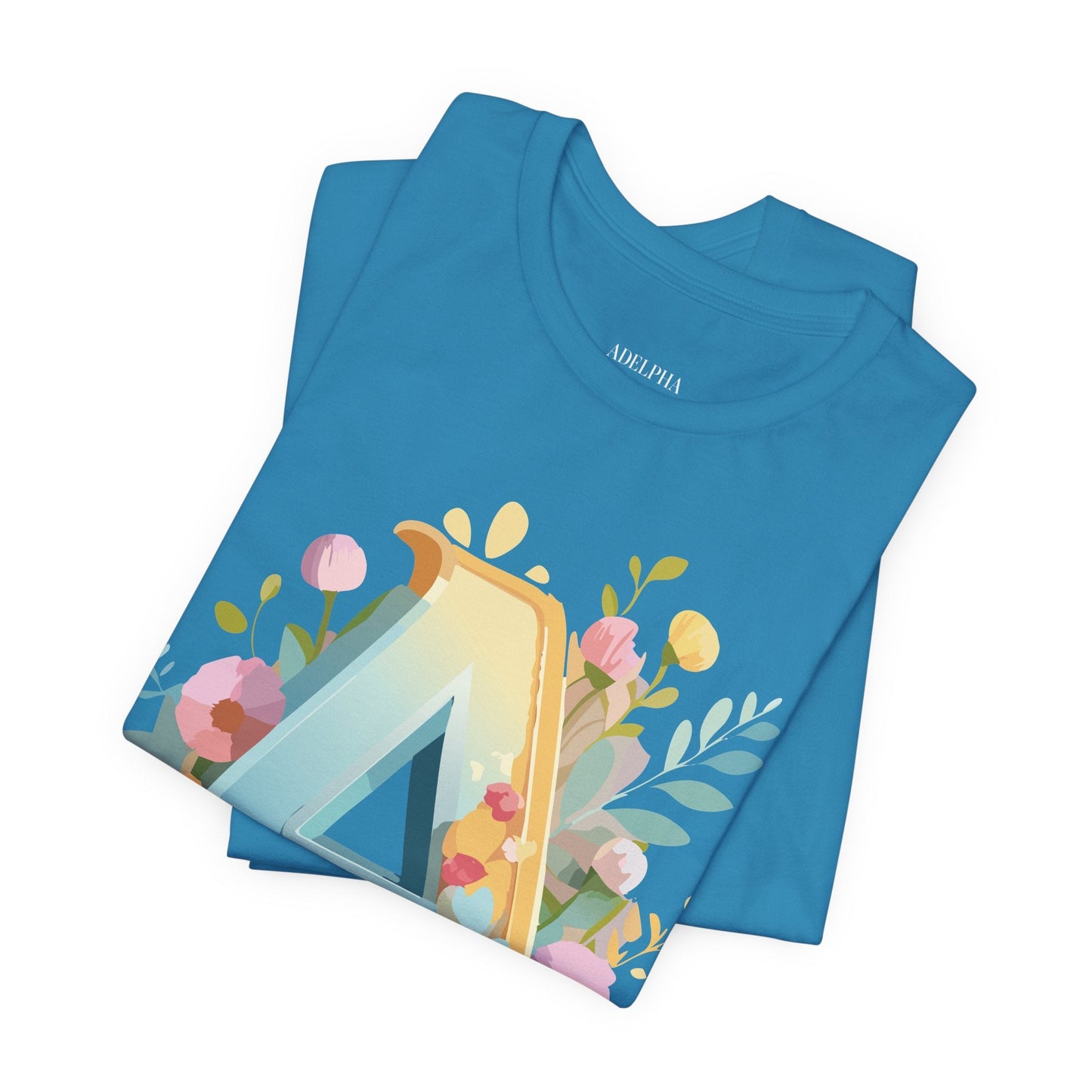 Letter A Shirt Graphic Tee Unisex Jersey Short Sleeve Adelpha Vintage Inspired Art Design
