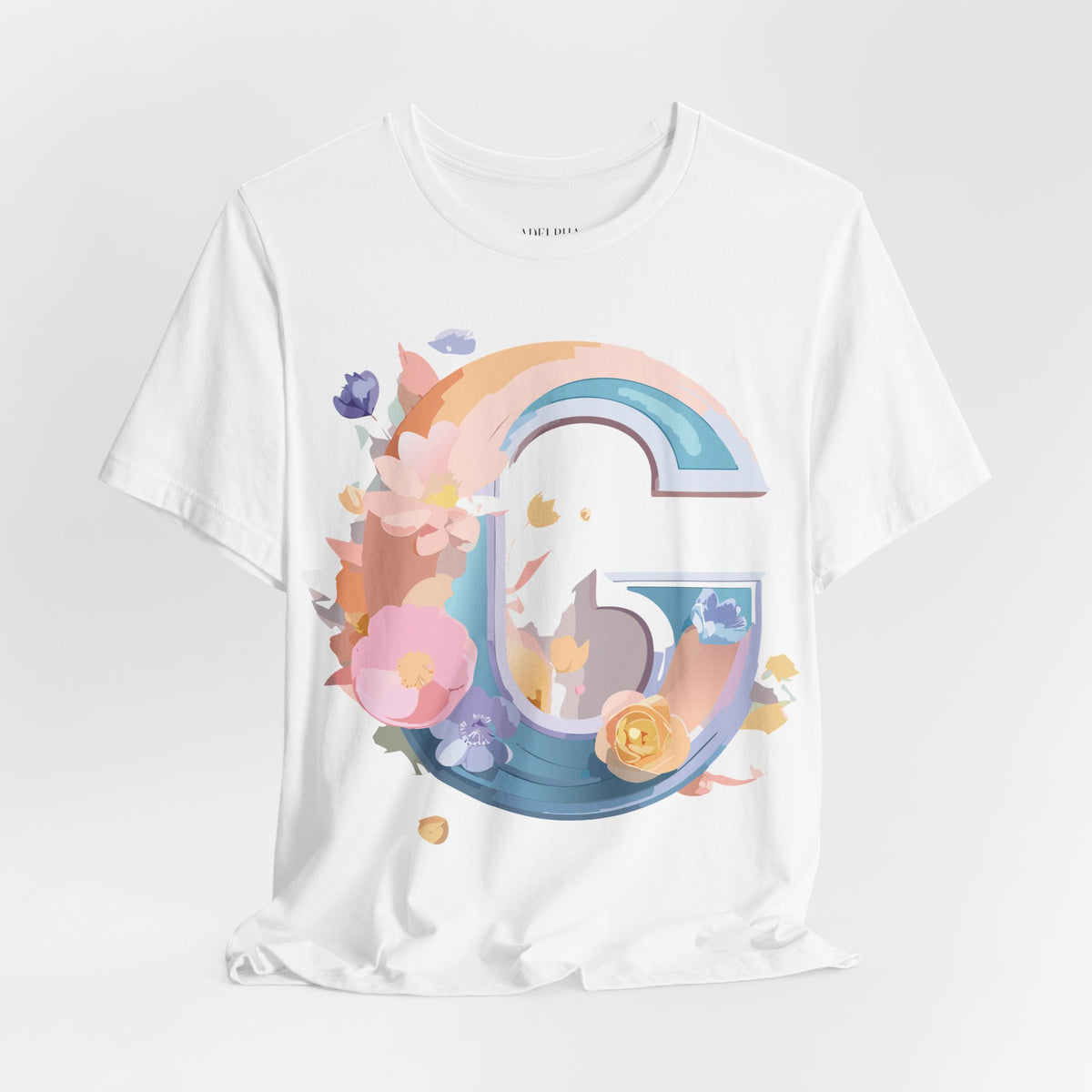 Letter G Graphic Unisex Cotton Bella+Canvas Tee with Art Letter Design