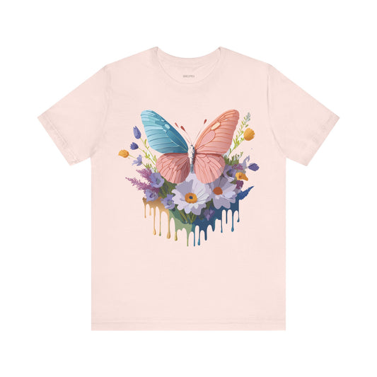 Butterfly Graphic Unisex Cotton Bella+Canvas Tee with Art Design n13