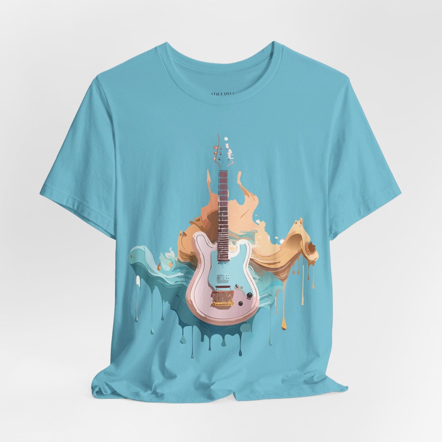 Music Graphic Unisex 100 Cotton Vintage Art with Musical Elements Tee 46