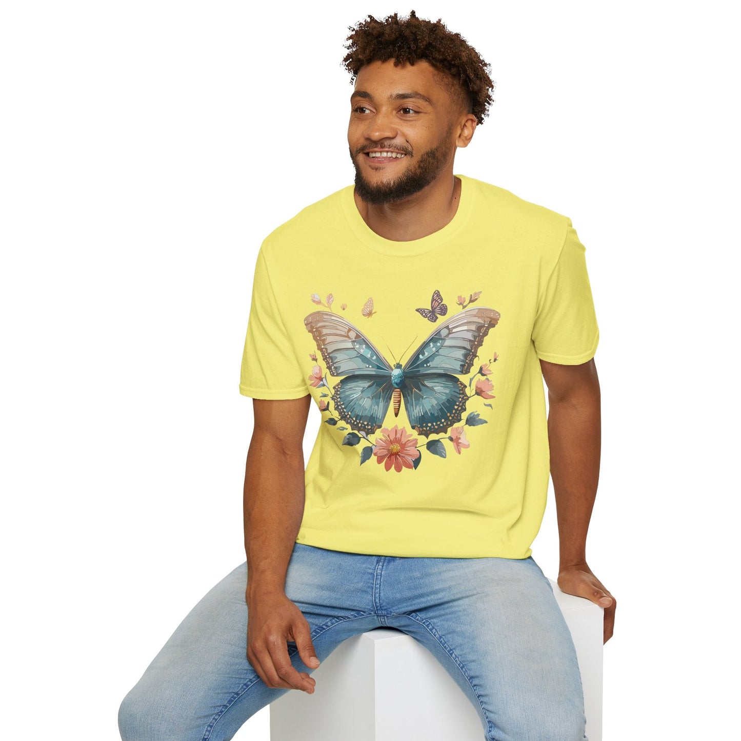 Butterfly Shirt Unisex Monarch T Shirt Gildan Softstyle 64000 Ring Spun Cotton Tee Breathable Comfort