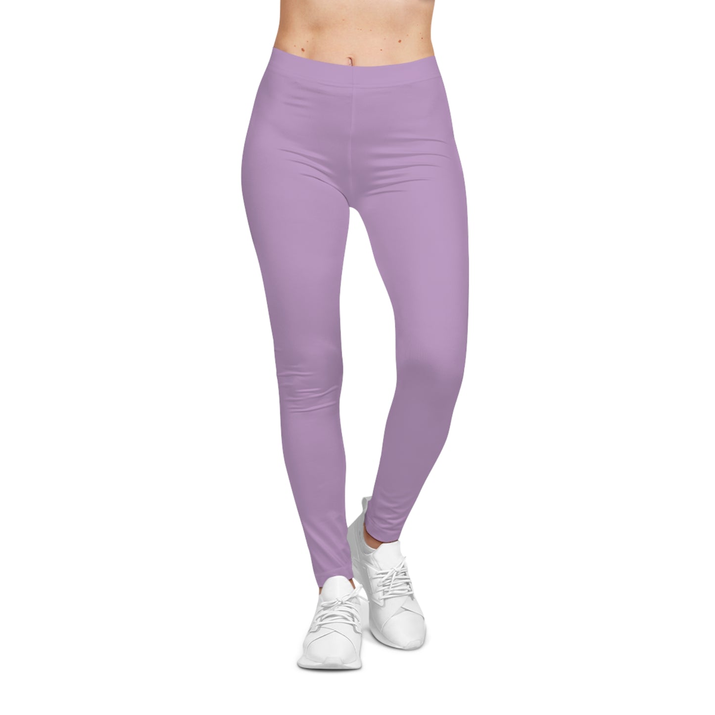 Blush Lilac Color Women's Poly-Span Casual Leggings XS-2XL
