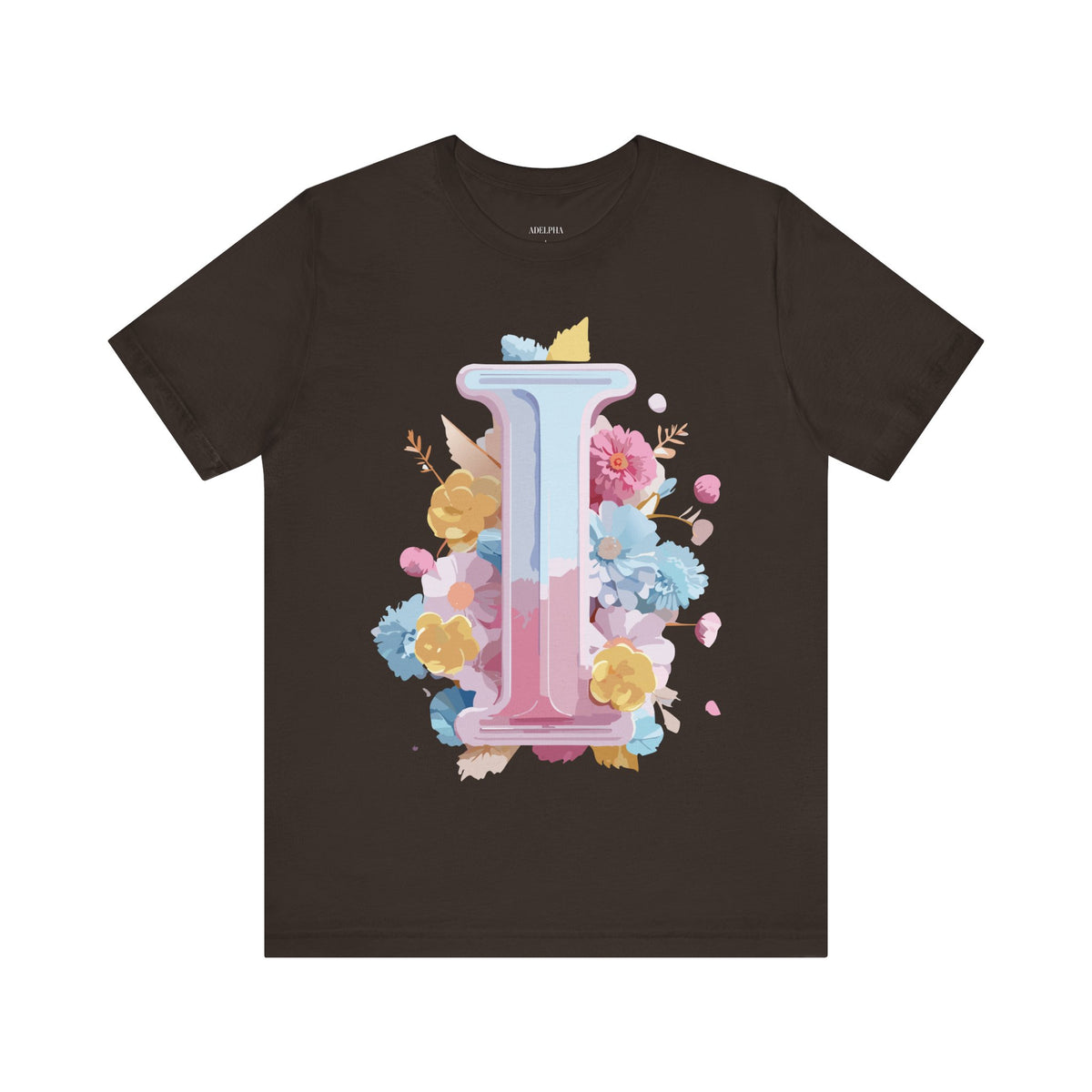 Letter I Graphic Unisex Cotton Bella+Canvas Tee with Art Letter Design