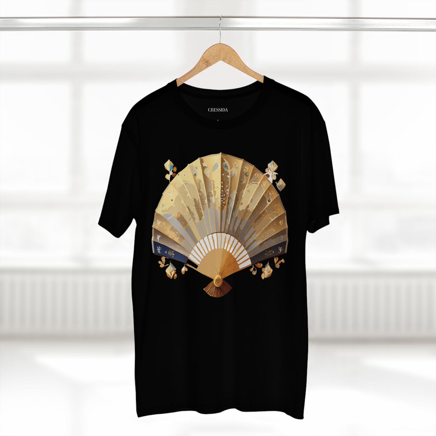 Antique Fan Graphic Design T-Shirt Unisex 100 Cotton Floral Carnival Artwork Tee 24