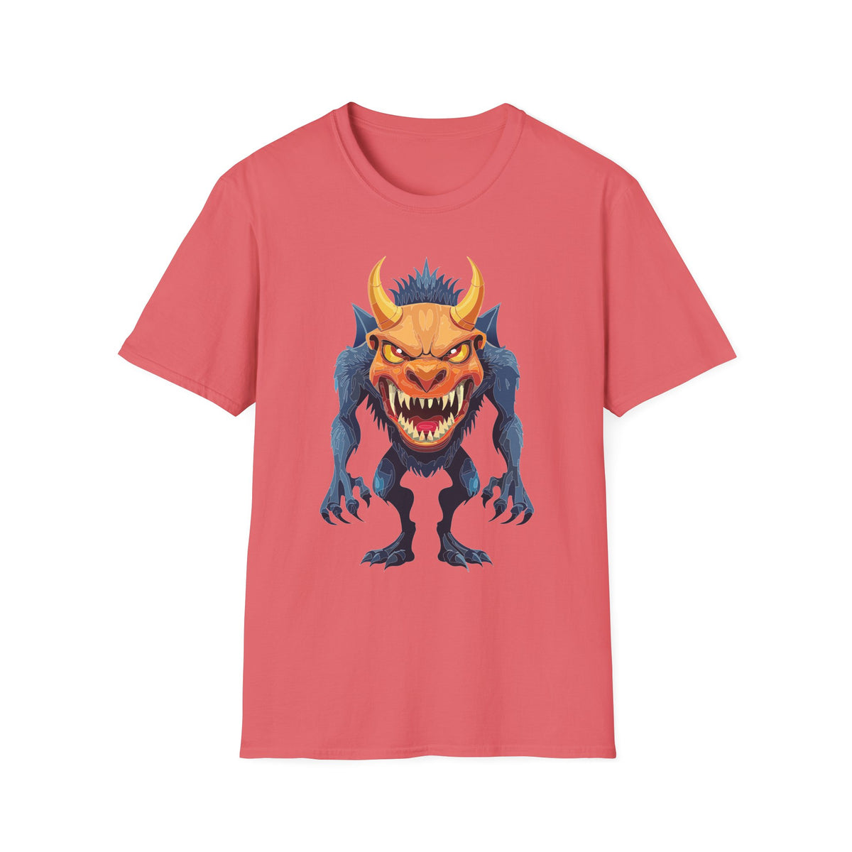 Demon Monster Graphic T-Shirt Cartoon Graphic Tee Unisex 100 Cotton Gildan T-Shirt