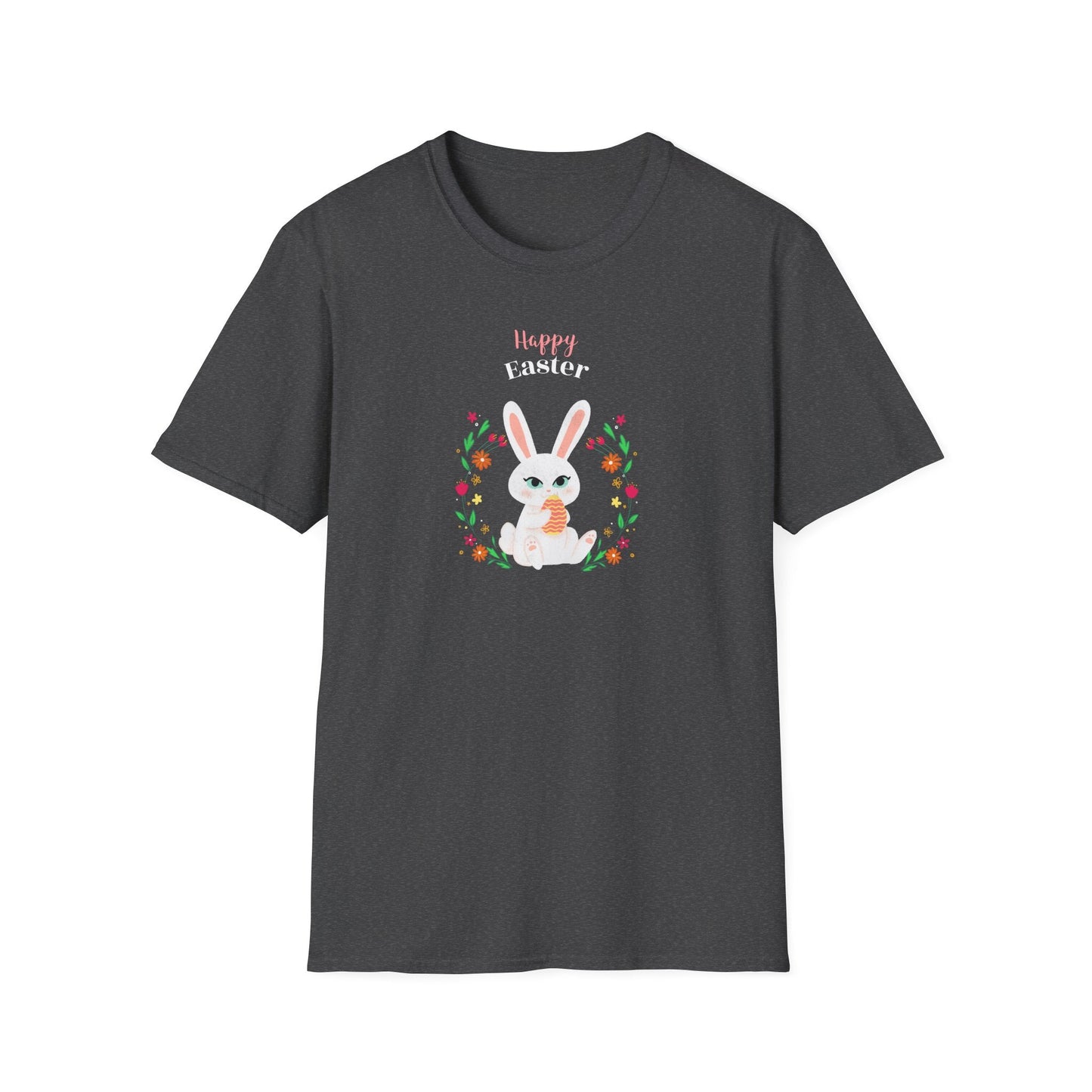 Easter Bunny T Shirt Unisex Gildan Softstyle Tee 100 Percent Ring Spun Cotton Easter Design