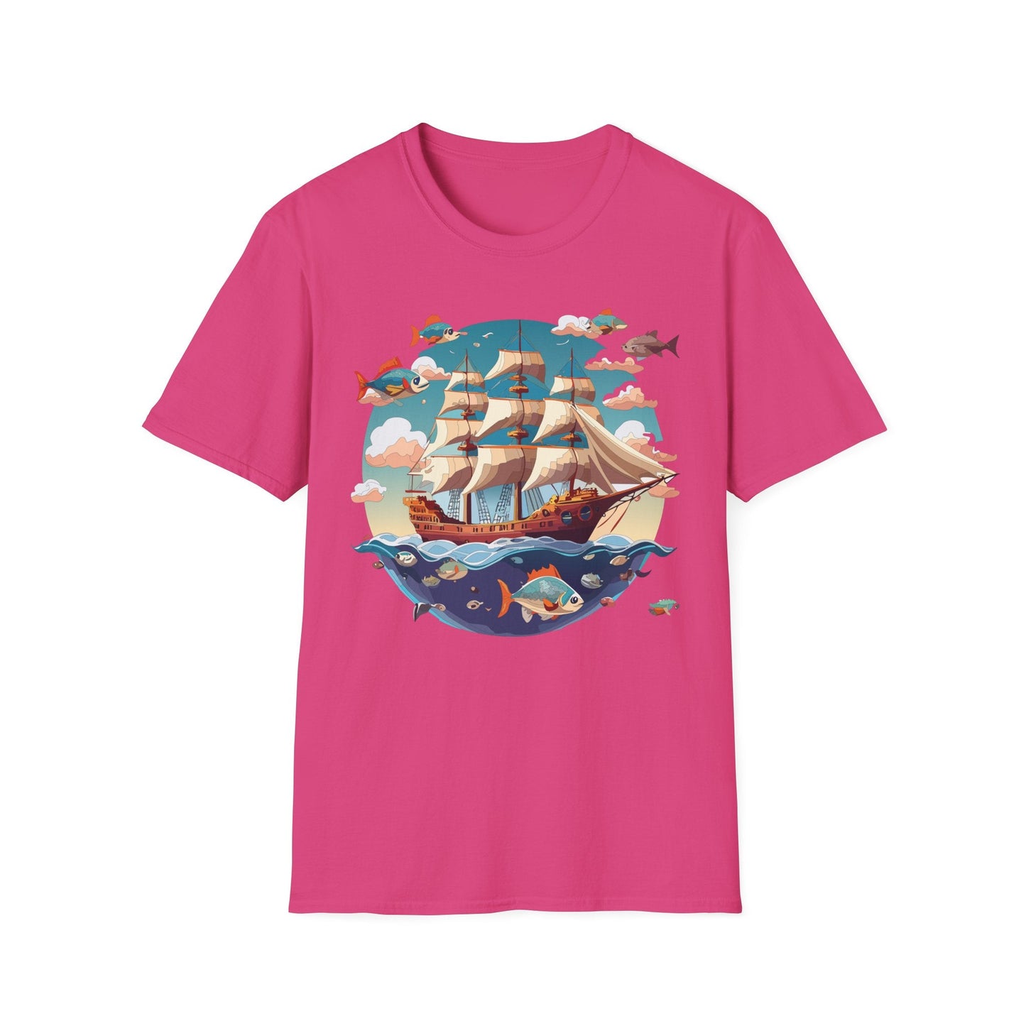 Unisex Ship T Shirts Frigate Vessel Tee By Gildan 64000 Softstyle 100 Percent Ring Spun Cotton