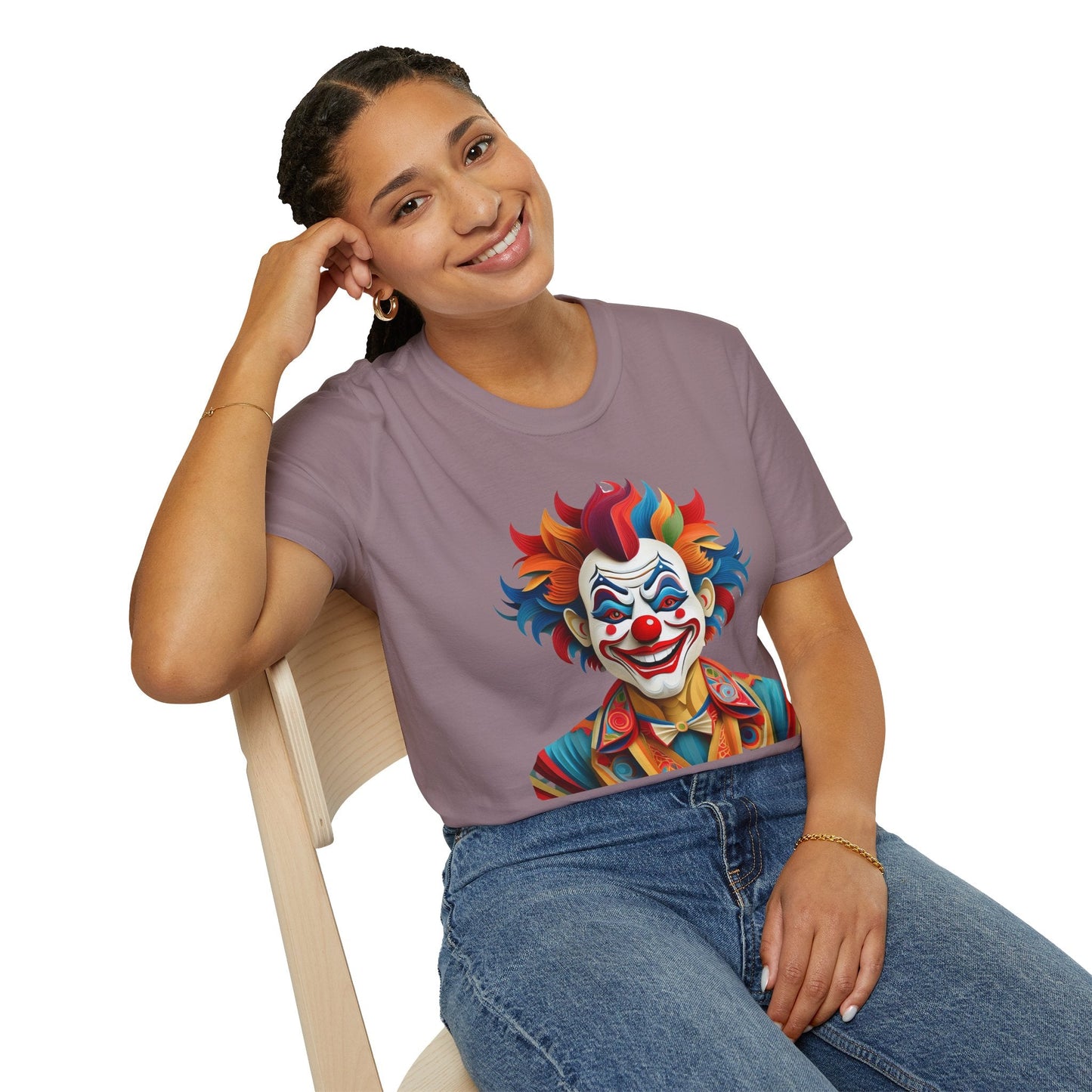 Clown Shirt, T Shirt with Clown, Funny Man Shirt, Tee Shirt with Funny Man, Circus Shirt, Shirt with Circus, Scary Man Shirt, Shirt with Scary Man