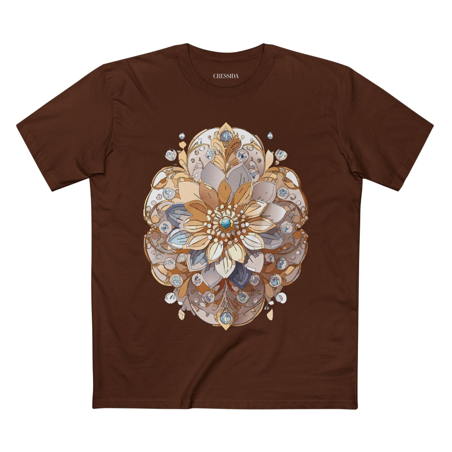 Floral Graphic T-Shirt Unisex 100 Cotton Art Design with Antique Flowers Tee 10