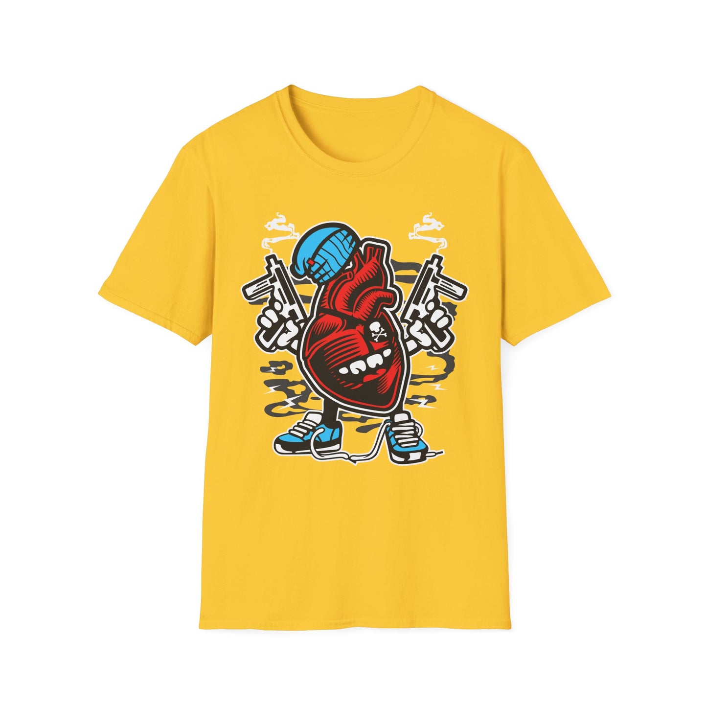 Unisex Cotton T-Shirt with Cartoon Graphic Design