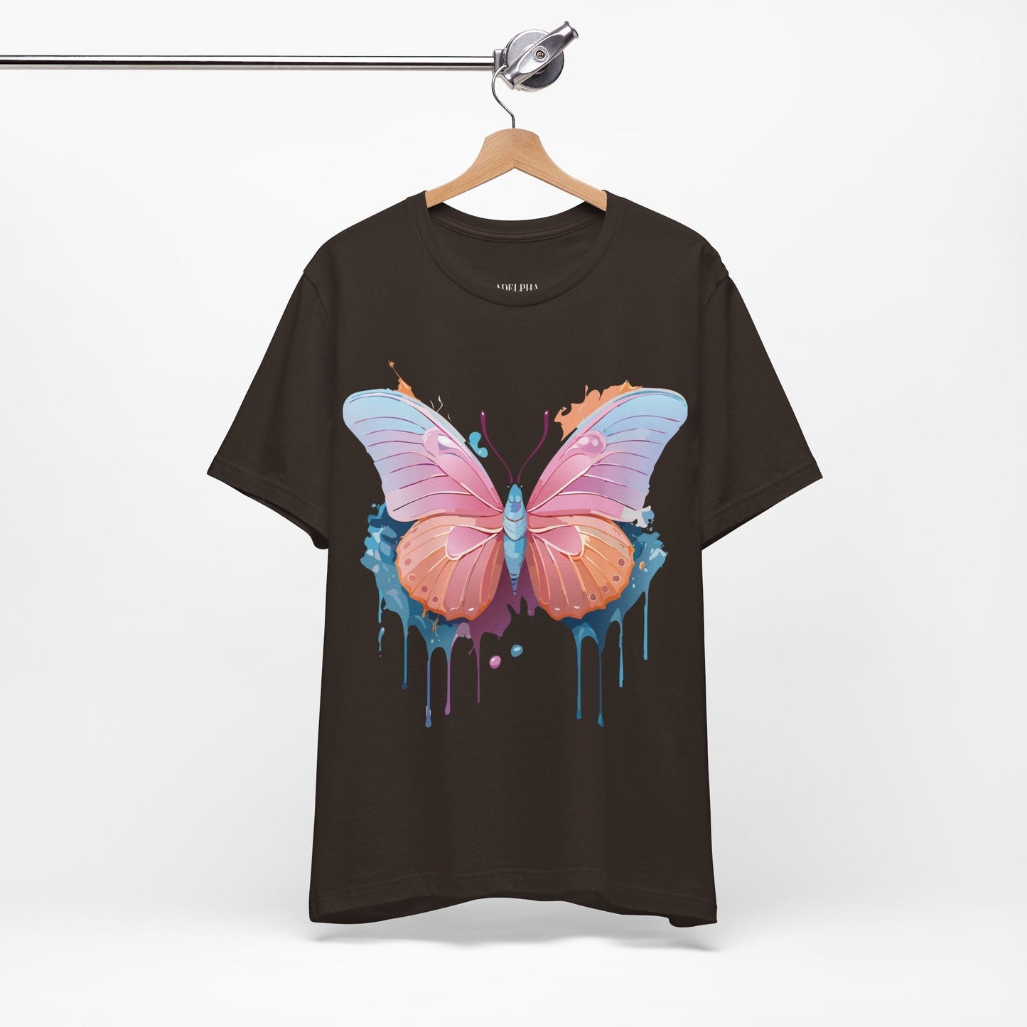Butterfly Graphic Unisex 100 Cotton Lightweight Vintage Design Jersey Tee 88