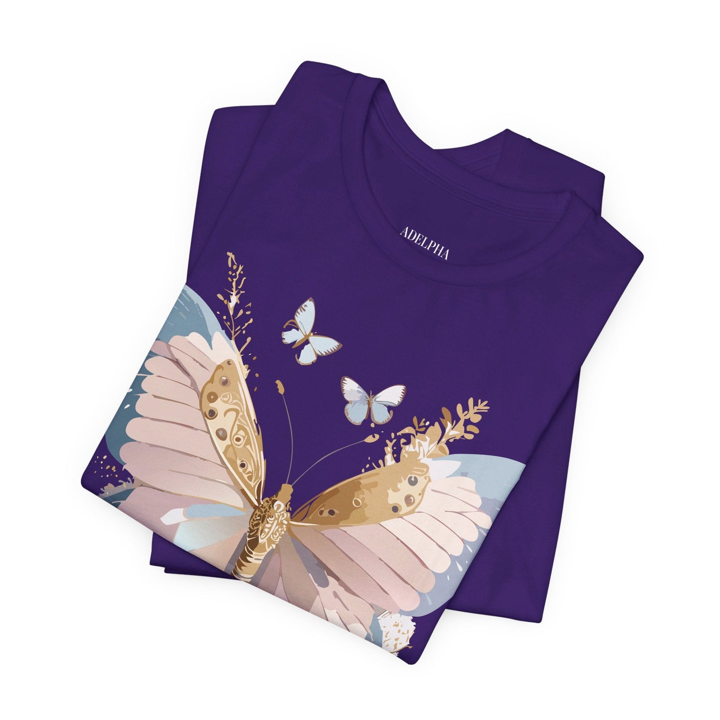 Butterfly Graphic Unisex 100 Cotton Lightweight Vintage Floral Design Jersey Tee 20